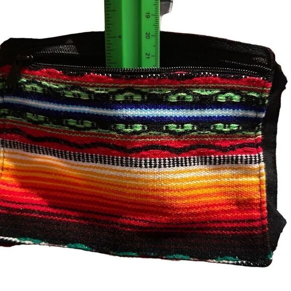 "NEW" Striped Multicolor Drawstring Tribal Peruvian Boho Backpack Unisex OS - Picture 8 of 13